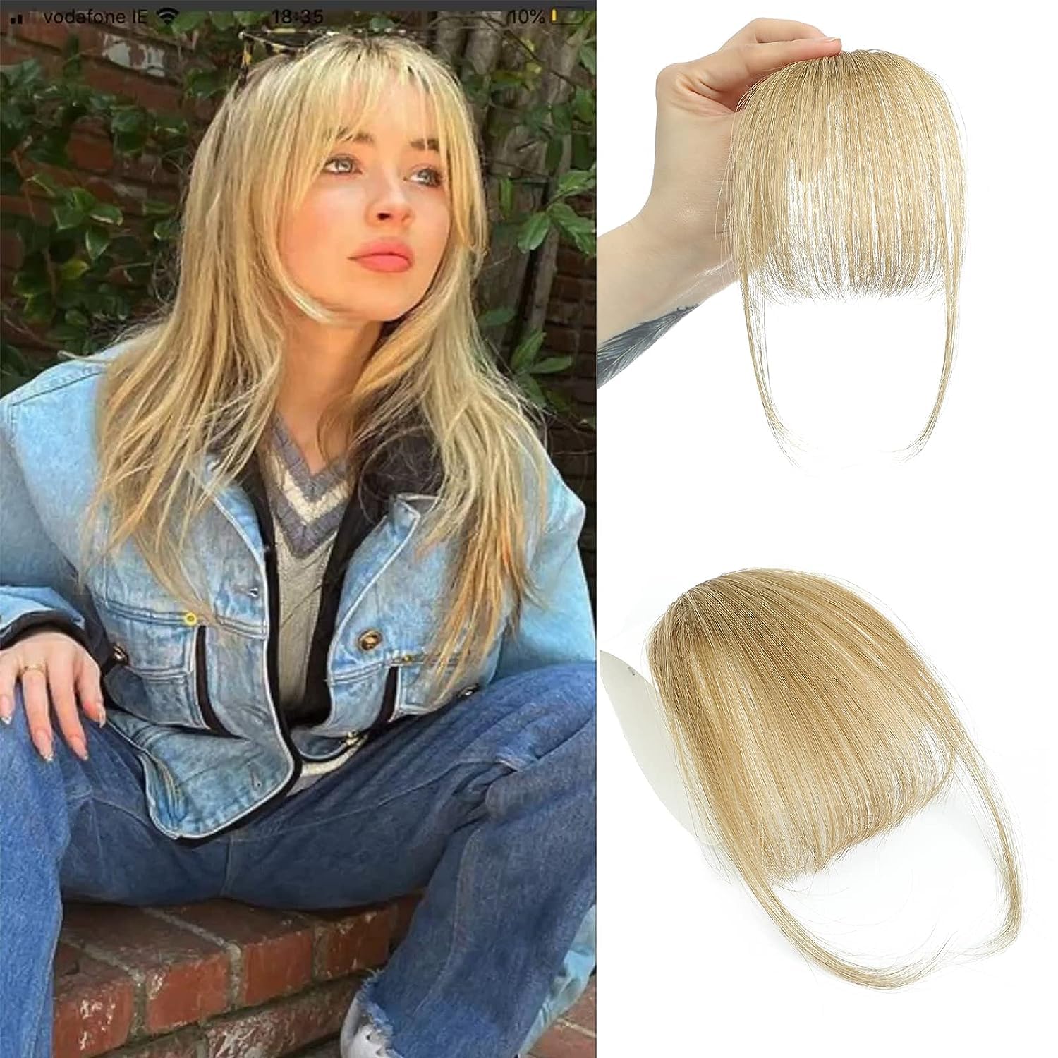 100% Human Hair Wispy Bangs Cl - Seamless Clip In Hair Extensions Human Hair ulasan dan harga