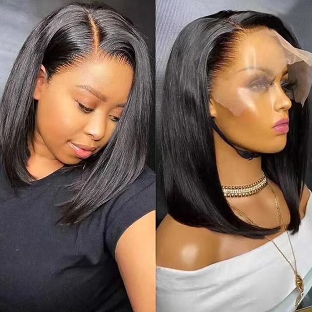 200% Density Bob Wig Human Hai - Glueless Wear And Go Human Hair Wig ulasan dan harga