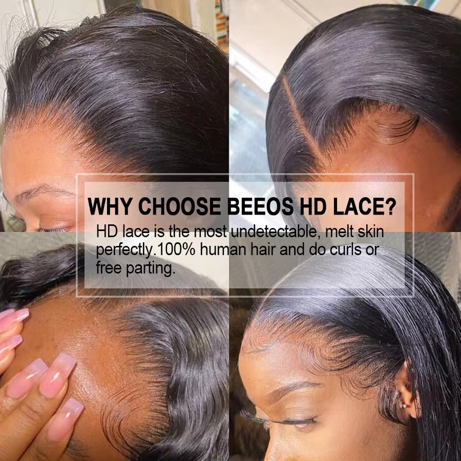 34 inch 13x4 HD Transparent La - Hd Lace Frontal Wig Human Hair Pre Plucked ulasan dan harga