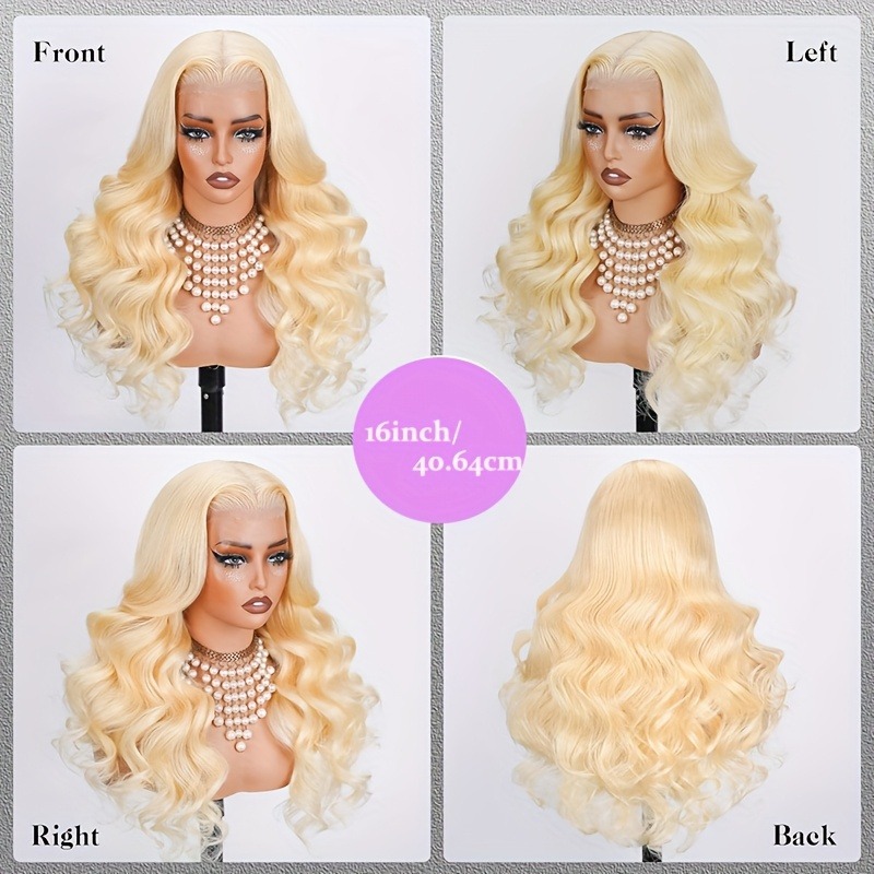 613 Lace Front Wig Human Hair  - 613 Blonde Body Wave Lace Front Wig ulasan dan harga