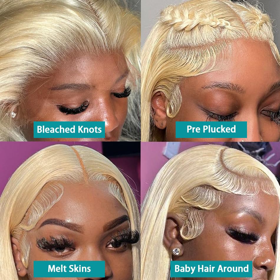 200% Density Straight Silky 61 - 613 Blonde Body Wave Lace Front Wig ulasan dan harga
